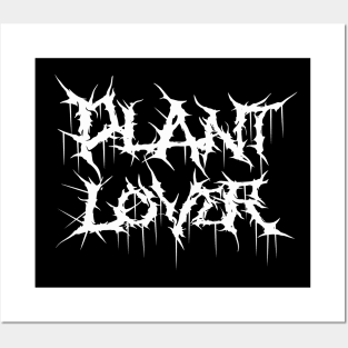 Plant Lover Black Metal Y2k Techno Metal Plant Dad Metal Mom Posters and Art